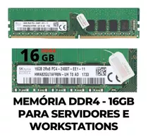 Memória Ddr4 16gb 2400mhz Pc4 19200u Servidores Workstations