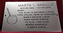 Placa Recordatoria Cementerio 25x15 Con Dibujo De Mate