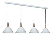Lámpara Plafón Colgante 4 Luces Diseño Deco Nórdico Moderno