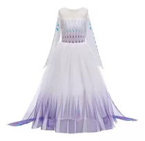 Disfraz Frozen 2 Vestido Nieve Elsa Blanco Regalo Cumpleaños