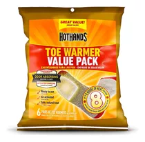 Hothands Toe Warmers 6 Pares De Sobres Calienta Pies +8 Hs 