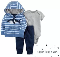 Set De Carters - Campera Con Capucha - Body Y Pantalón