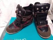 Botitas Taco Escondido Zapas Mini Viamo Cuero Muy Comodas 32