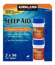 Sleep Aid Kirkland Auxilio Sueño Nocturno 192 Tabs Duerme Bi Sabor Neutro