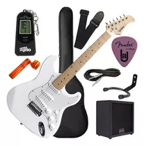 Kit Guitarra Stratocaster Completo Com Amplificador 