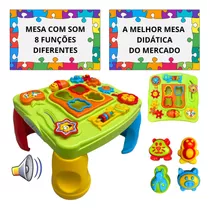 Mesa Criativa Didática Bebê Infantil Interativa Mesinha Som