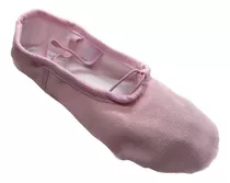 Zapatilla De Ballet Lona Rosa Para Entrenamiento Reforzada 