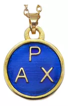 Pax Dourado Ordem De São Bento Colar Corrente Com Pingente