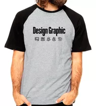 Camiseta Raglan Design Graphic Faculdade Curso Photoshop 002