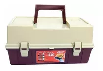 Caja De Pesca Mauri 430 L 2 Bandejas - 43x21x22cm. Color Rojo