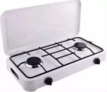 Encimera Cocina A Gas 2 Platos Con Tapa Camping Portatil 