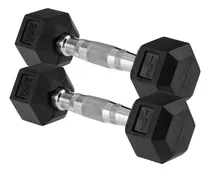 Pesas Mancuernas Hexagonales Sportfitness 2 Kg Juego X 2 Gym Color Negra