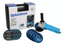 Amoladora Angular 750 W Gamma 115mm G1910kar Color Celeste Frecuencia 50 Hz