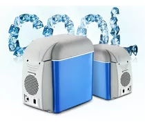 Mini Geladeira Carro Cooler Portátil 7,5l 12v Resfria Aquece Cor Azul Voltagem 12v