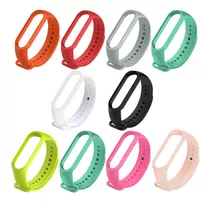 Kit 10 Pulseira Miband Coloridas Silicone Resistente Premium