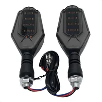 Luz Led Intermitente Moto Duo Color Ámbar + Rojo Motocicleta