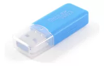 Lector Tarjeta Memoria Usb 2.0 Transflash Micro Sd Azul 248