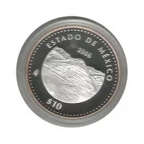 Moneda  1 Oz Plata De 10 Pesos Edo De Mex 2006