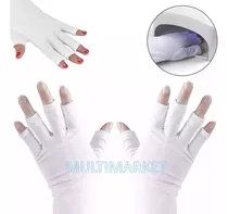 Guantes Protectores Rayos Uv, Manicuria, Esculpidas, Semi