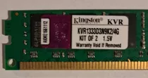 Memoria Ram Valueram 4gb 2 Kingston Kvr1333d3n9k2/4g