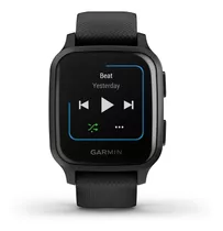 Smartwatch Garmin Venu Venu Sq - Music Edition 1.3  Caja 40mm De  Polímero Reforzado Con Fibra  Black, Malla  Black De  Silicona Y Bisel  Slate De  Aluminio Anodizado