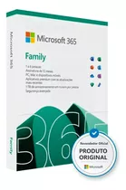 Microsoft 365 (office 365) Family: 6 Pessoas 1 Ano Digital