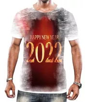 Camisa Camiseta Feliz Ano Novo Happy New Year 2022 Férias 26
