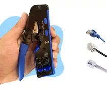 Alicate De Crimpar Rj45 Ez Passagem Rj11 Cat5e Cat6 Cat7 Pró