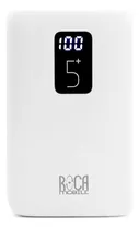 Cargador Portatil Power Bank Roca 5000 Mah Lcd 2.1a Usb Ax ® Color Blanco