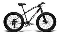 Bicicleta Aro 26 Freio Hidráulico Shimano Altus Big Fat Bike Cor Preto-branco Tamanho Do Quadro 20