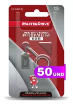 Kit 50 Mini Pendrive 8gb Masterdrive Premium Orignal Atacado