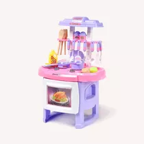 Mini Cocina Completa Para Niños Con Luz ,sonido Y Accesorios