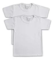  Remera Blanca Colegial Pack X2 U. Escolar T4-16 Niños Niñas