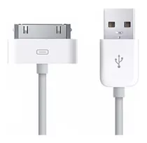 Cable Compatible iPhone 4 iPad 2 3 4 Usb Datos 30 Pines Color Blanco