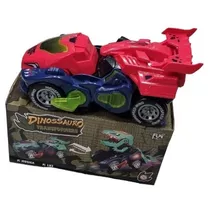Brinquedo Dinossauro Transforma Em Carro C/ Luz , Som E Led