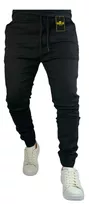 Calça Jeans Masculina Jogger Punho Sarja Elástico