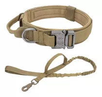 Collar Táctico Para Perro. M 34 A 42 Cm + Correa Táctica