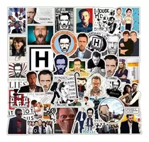50 Stickers De Doctor House - Etiquetas Autoadhesivas