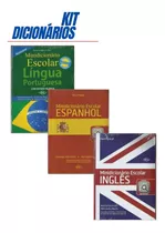 Kit 3 Dicionários Espanhol Português Inglês Nova Ortografia