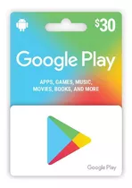 Cartão Presente Gift Card Digital Google Play Store 30 Reais