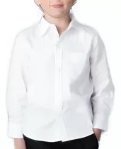 Camisa Escolar Blanca Vestir Infantil Juvenil Uniforme Niños