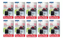 Kit 10 Cartão Memória 32gb Micro Sd Ultra Sandisk Original