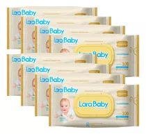 Kit C/08 Toalha Umedecida Lara Baby Premium C/100un