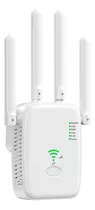 Repetidor Wifi Inalambrico 2,4ghz 300mbps Wps 4 Antenas Color Blanco
