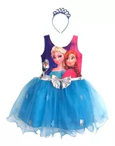 Vestido Disfraz Ana Y Elsa Frozen Bonito Para Fiesta Cumpleaños Bebe Niña Personajes Animados Navidad 