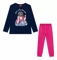 Conjunto Moletom Infantil Feminino Kyly 