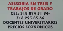 Asesoria Y Elaboracion Tesis Doctorales, Maestrias Y Trabajo