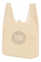 Bolsas Tnt Ecologica 60x35 100 Unds Reutilizable Beige 40grs