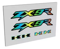 Calcos Kawasaki Logo Zx9 Holografico Laminadas Premium