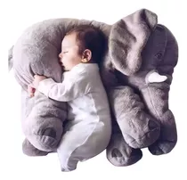 Almofada Elefante Pelúcia Travesseiro Bebê Antialérgico 50cm